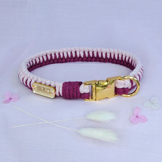 Macrame Two Tone Pink DIY Dog Collar