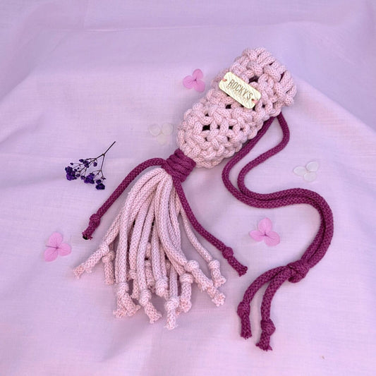 Macrame Two Tone Pink DIY Dog Poop Bag