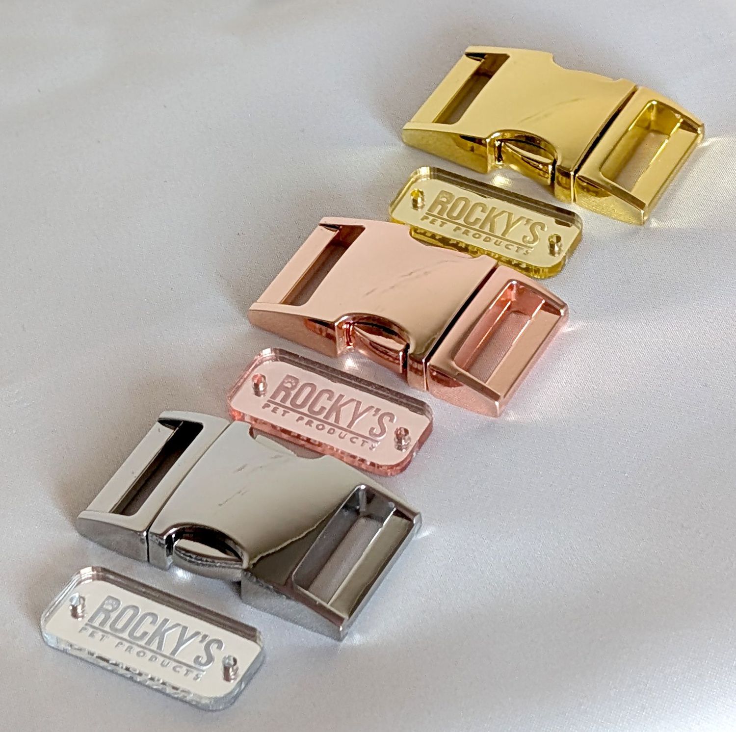 Gold, Rose Gold and Silver Rocky's Pet Products Hardware