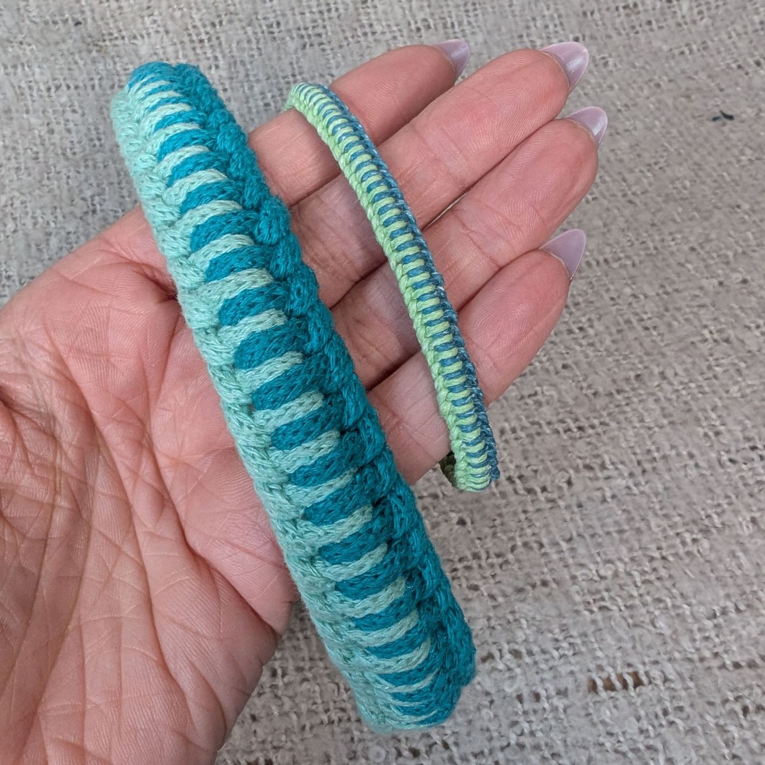 Macrame Two Tone Mint DIY Dog Collar and Friendship Bracelet