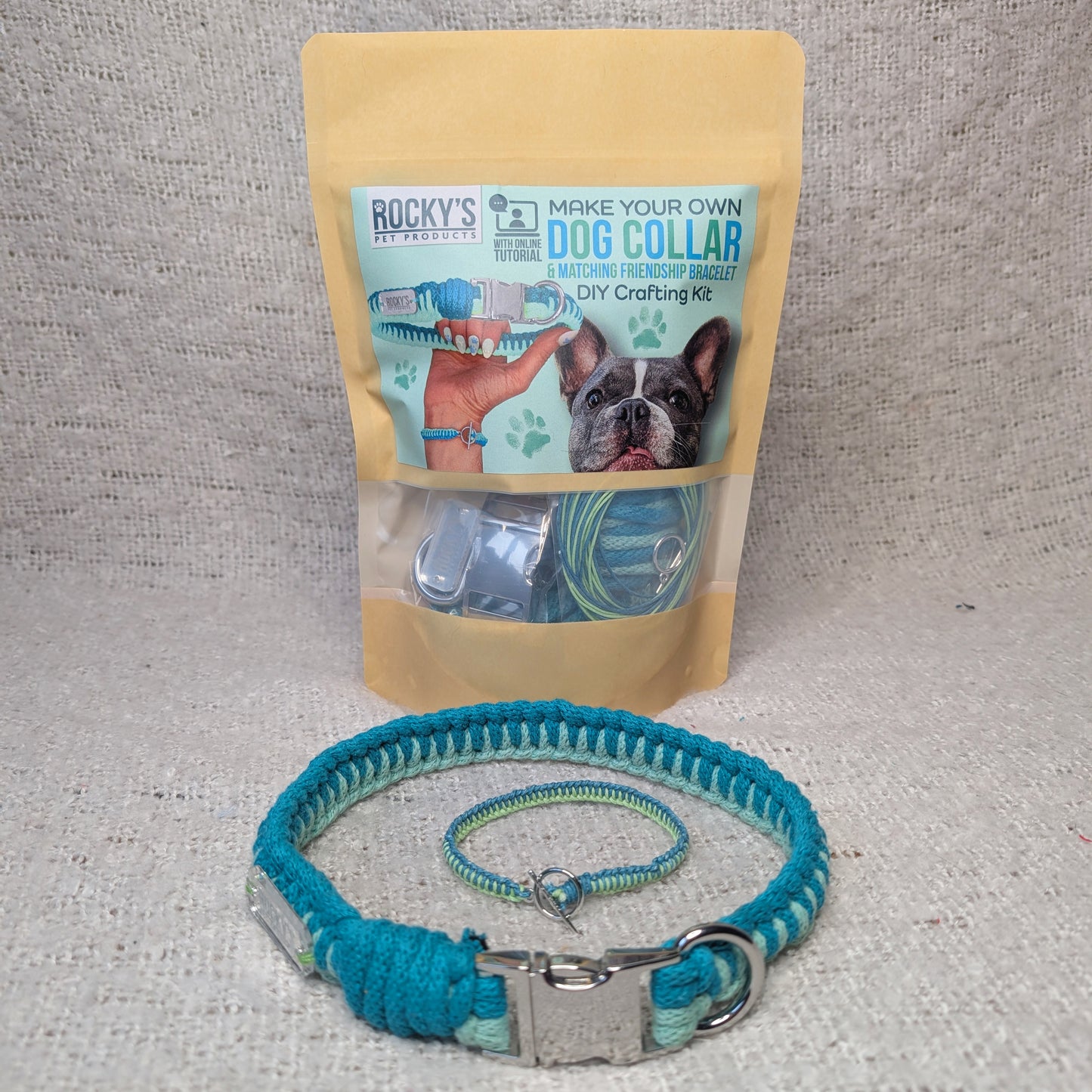 Make Your Own Dog Collar & Friendship Bracelet Craft Kit - MINT