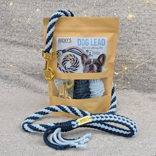 Macrame Make your own Blue DIY Dog Lead Kit