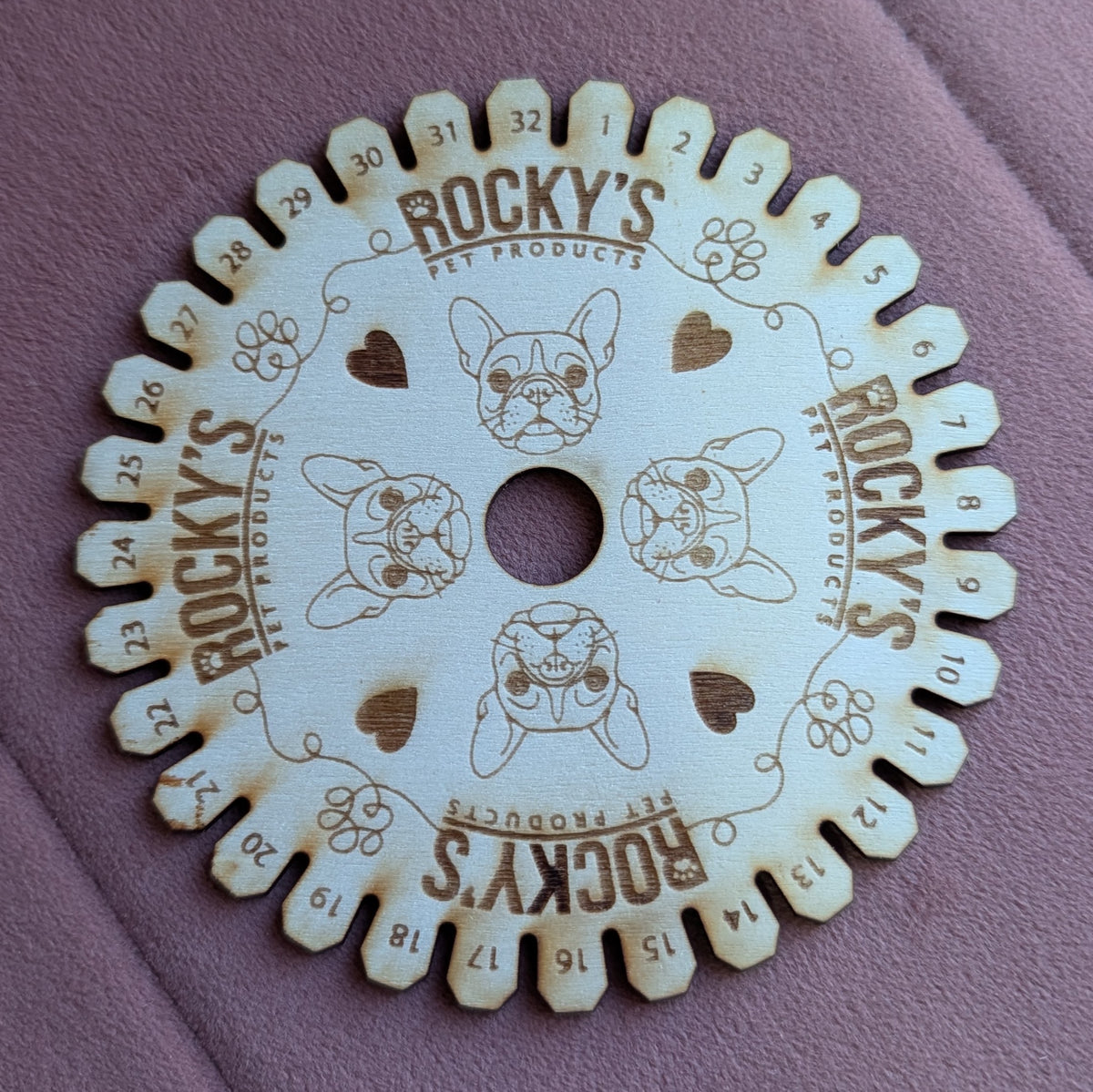 Kumihimo Braiding Disk Wooden Coaster