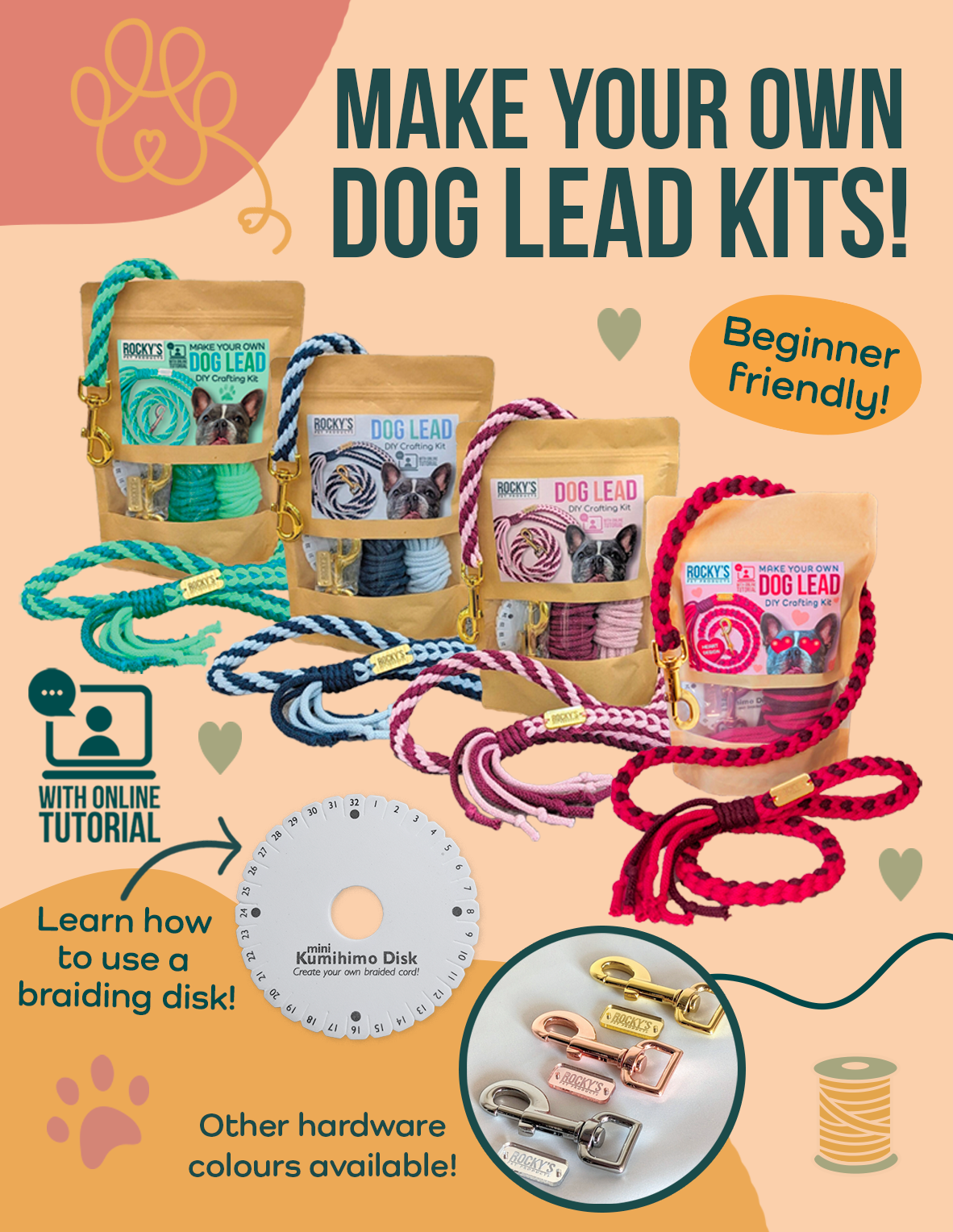 Make your own dog lead DIY Crafting Kits