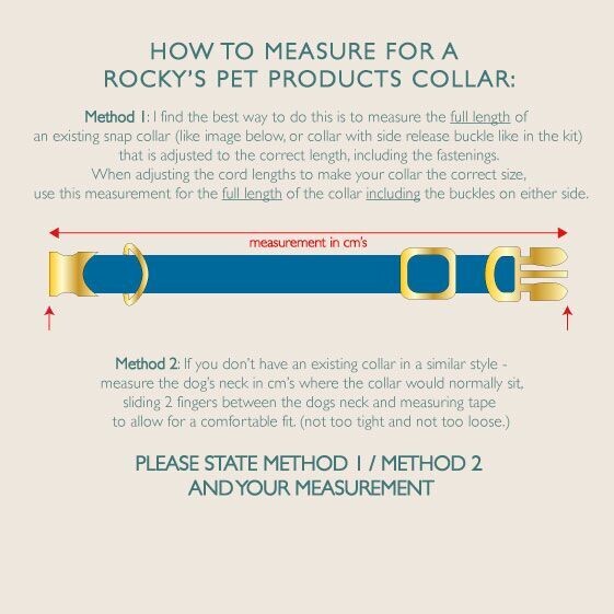 Macrame Dog Collar Measuring Instructions 