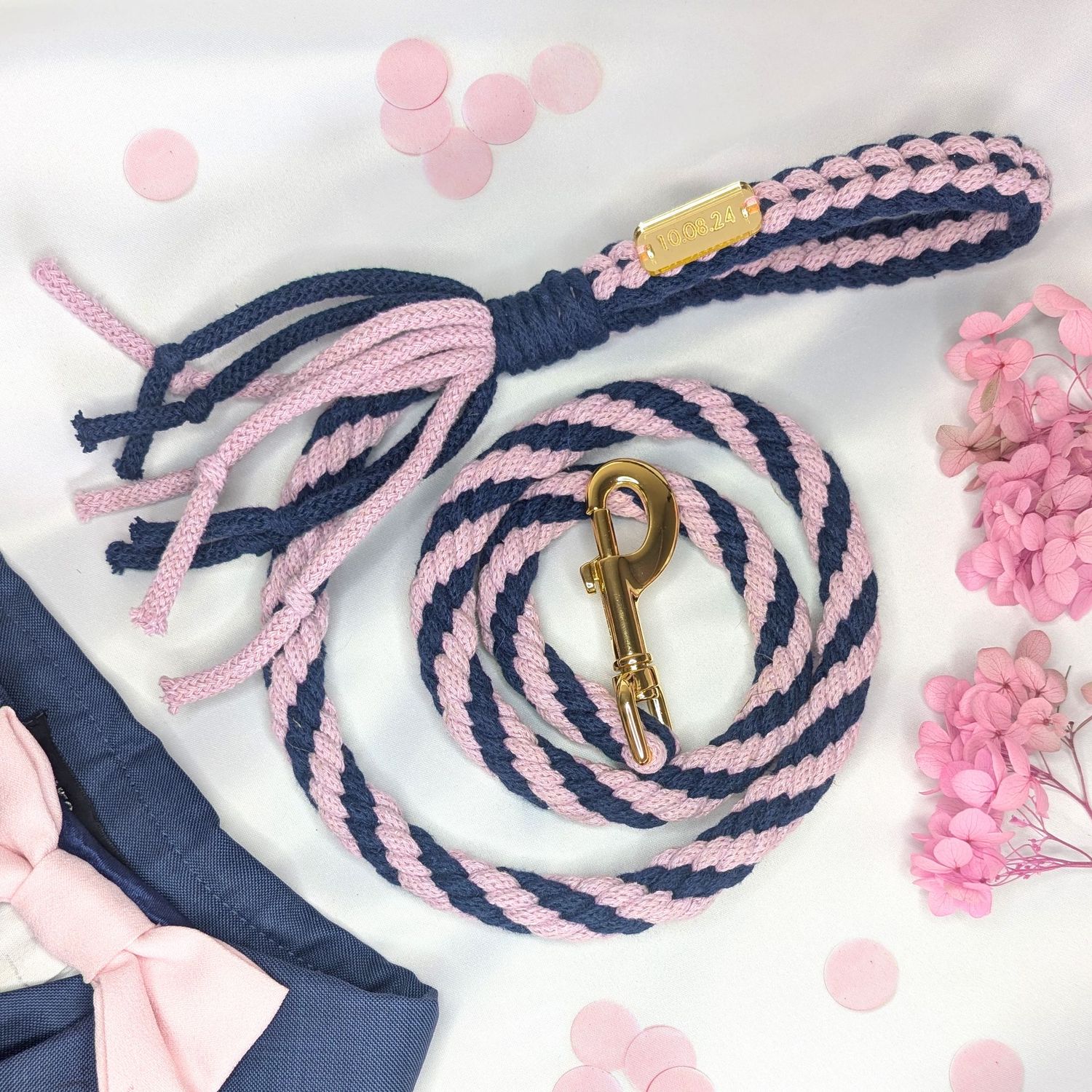 Macrame Pink and Blue DIY Dog Lead