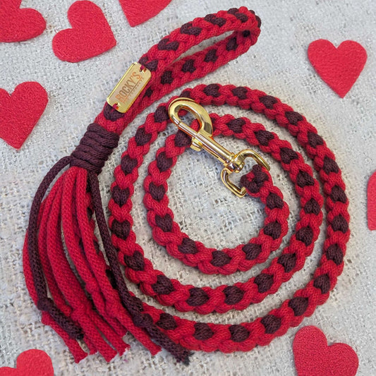 Macrame Valentine's Day Heart Pattern DIY Dog Lead