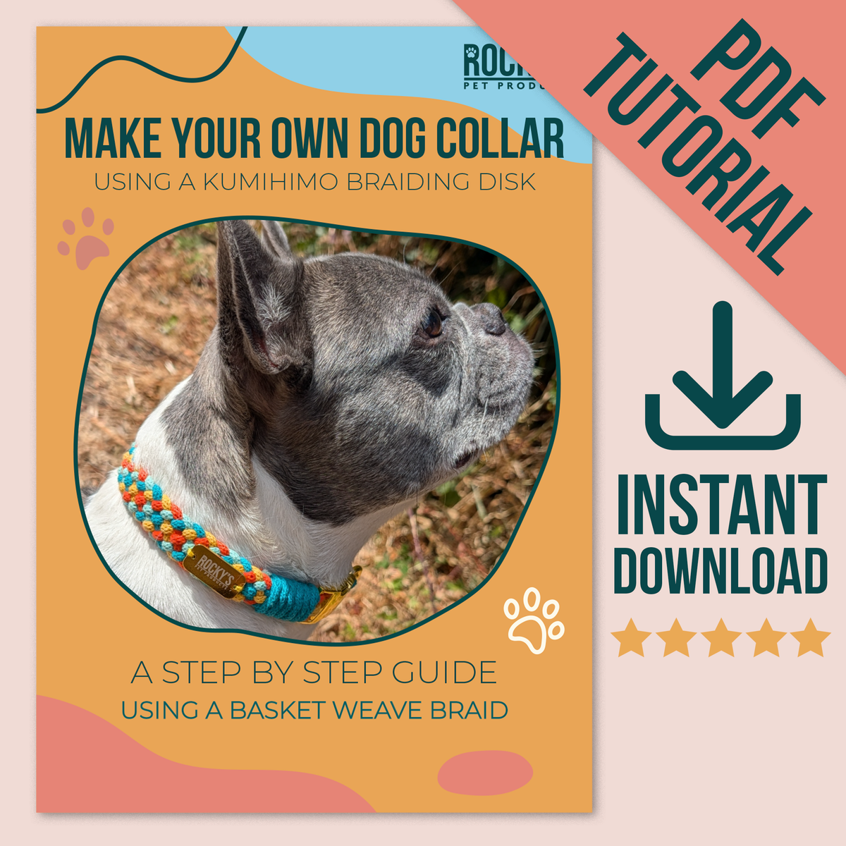 Make Your Own Basket Weave Dog Collar Digital Download how-to Guide